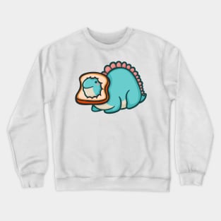 Cute loaf, Dino Bread, Stegosaurus, Dinosaur Crewneck Sweatshirt